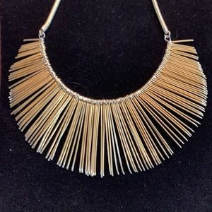 Vintage gold tone fringe necklace